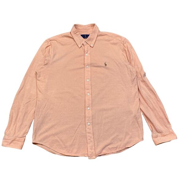 Ralph Lauren Knit Oxford Button Down Shirt Men's XL Preppy Old Money - Picture 1 of 9